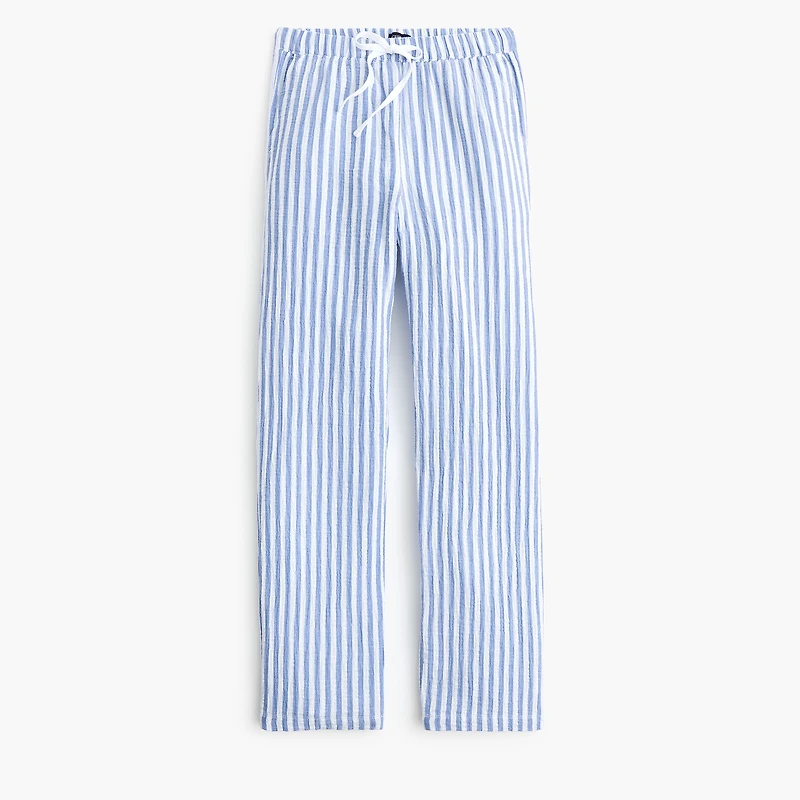 Petite double-gauze drawstring pant