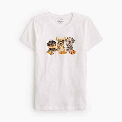 Dog barbecue graphic tee