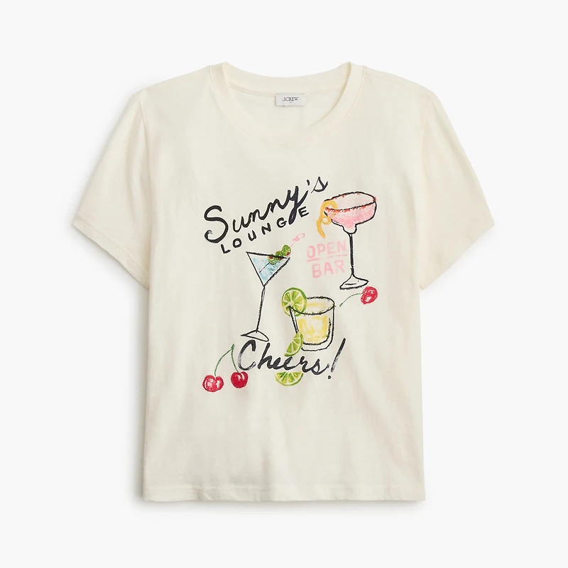"Sunny's lounge" graphic tee