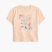 Beach grid graphic tee
