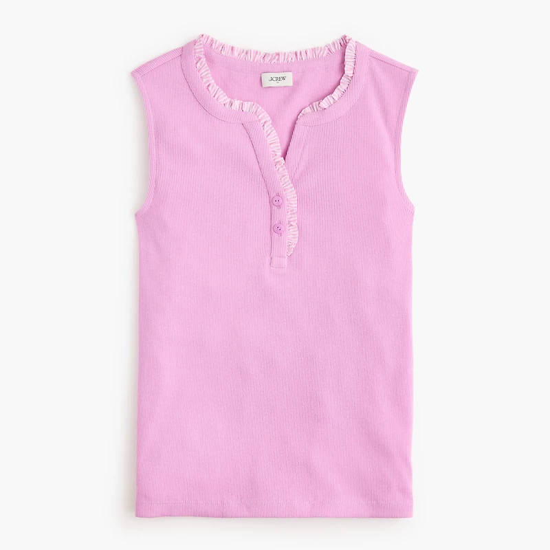 Ruffle-trim tank top
