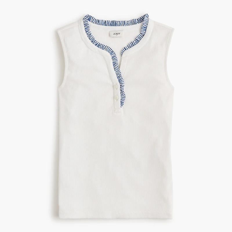 Ruffle-trim tank top