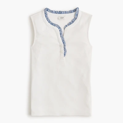 Ruffle-trim tank top