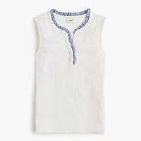 Ruffle-trim tank top