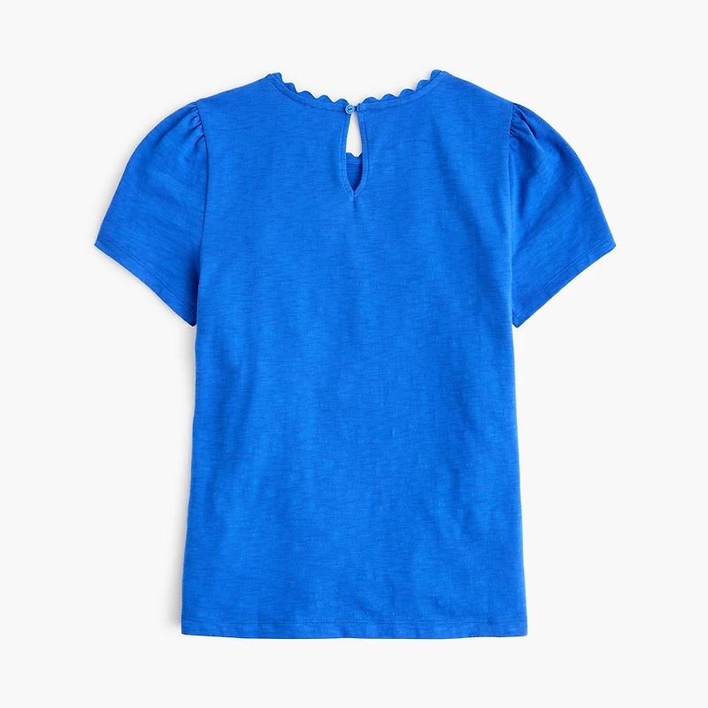 Scallop-trim tee