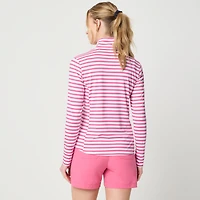 Striped performance quarter-zip
