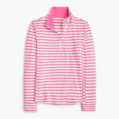 Striped performance quarter-zip