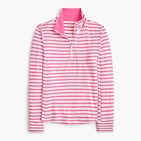 Striped performance quarter-zip