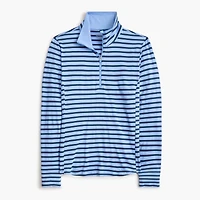 Striped performance quarter-zip