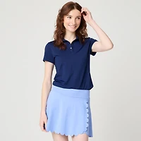 Scallop-trim active skort
