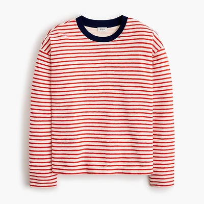 Jacquard striped crewneck sweatshirt