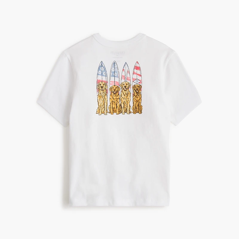 Boys' dogs surfing graphic tee