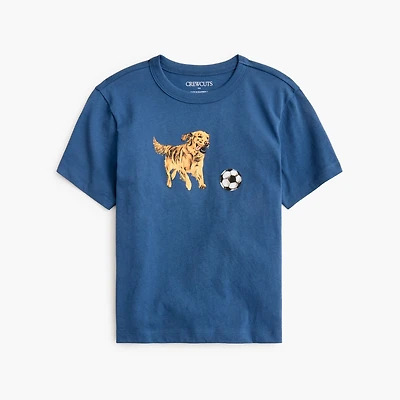 Boys' soccer dogs graphic tee
