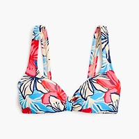 Printed sweetheart bikini top