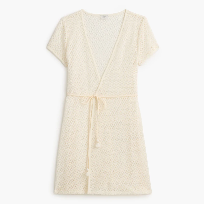 Crochet wrap mini cover-up