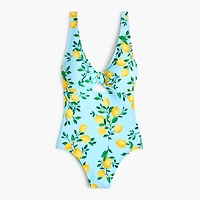 Lemon-print one-piece swimsuit