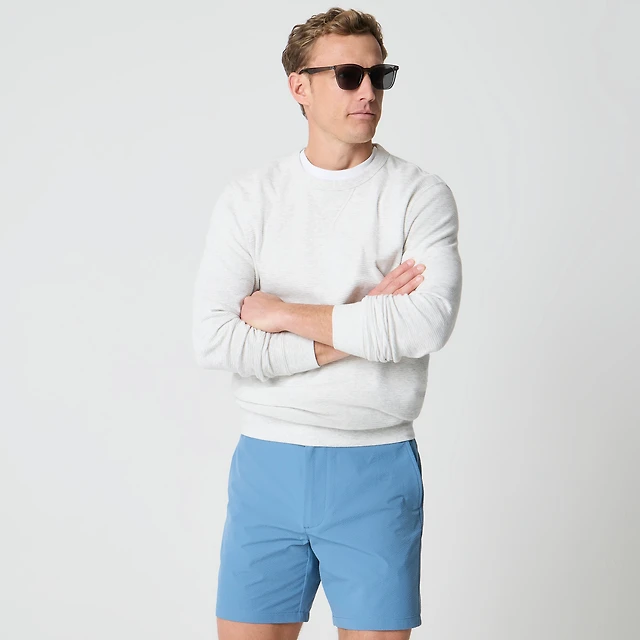 Waffle-knit crewneck sweatshirt