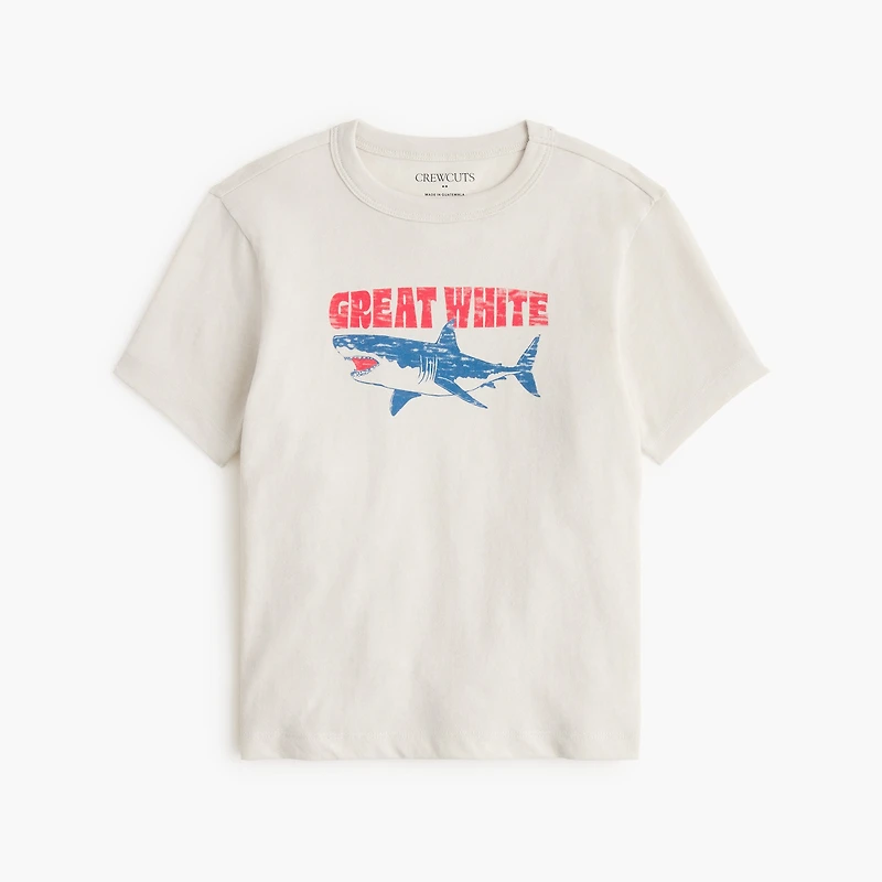 Boys' great white shark graphic tee
