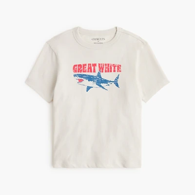 Boys' great white shark graphic tee