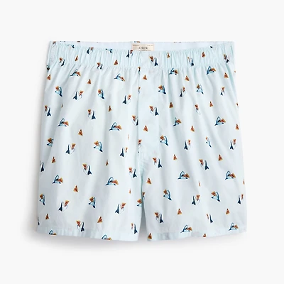 Shark eating pizza boxers