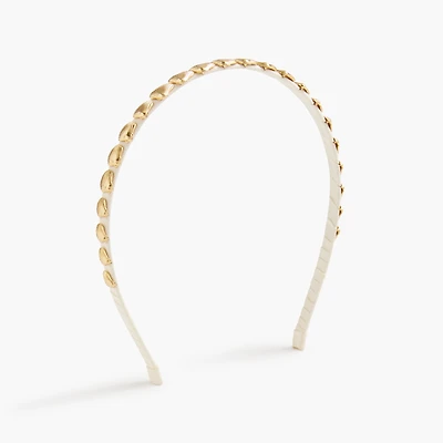 Gold-tone shell headband