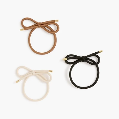 Bow hair ties three-pack