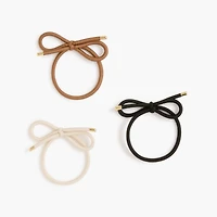 Bow hair ties three-pack
