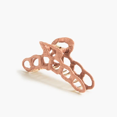 Woven circular claw clip
