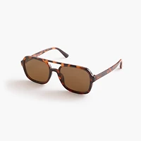 Square-frame aviator sunglasses