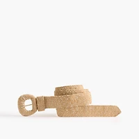 Woven wrapped buckle belt