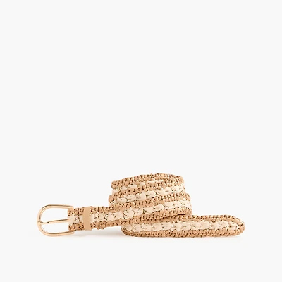 Braided woven belt