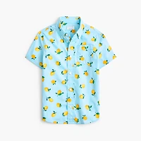 Boys' lemon-print short-sleeve shirt