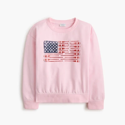 Girls' oar flag sweatshirt