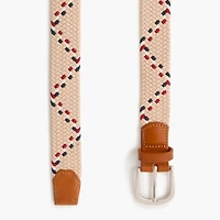 Zigzag stretch woven rope belt