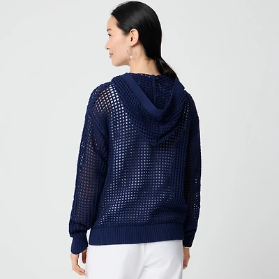 Open-stitch hoodie