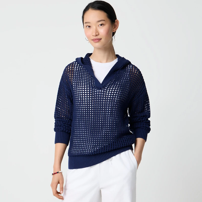 Open-stitch hoodie