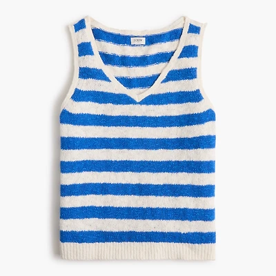 Striped slub tank top
