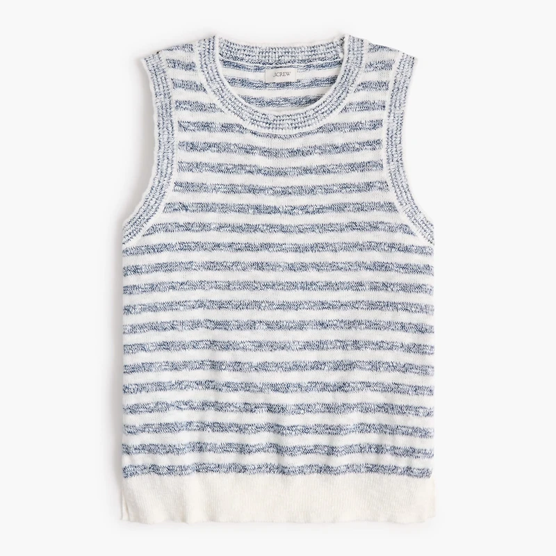 Striped beach sweater-tank