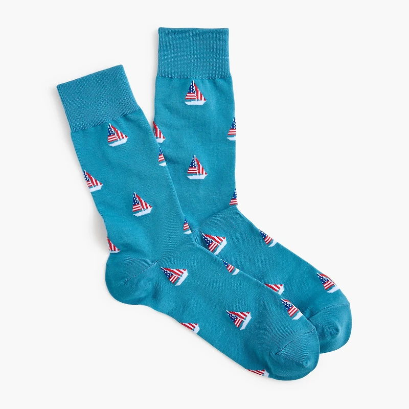 Boat with flag socks