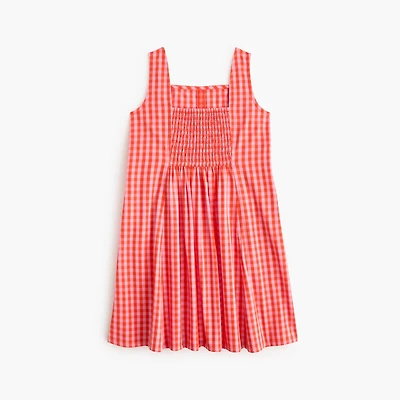 Girls' gingham mini dress