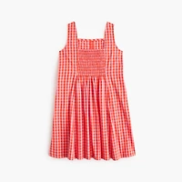 Girls' gingham mini dress