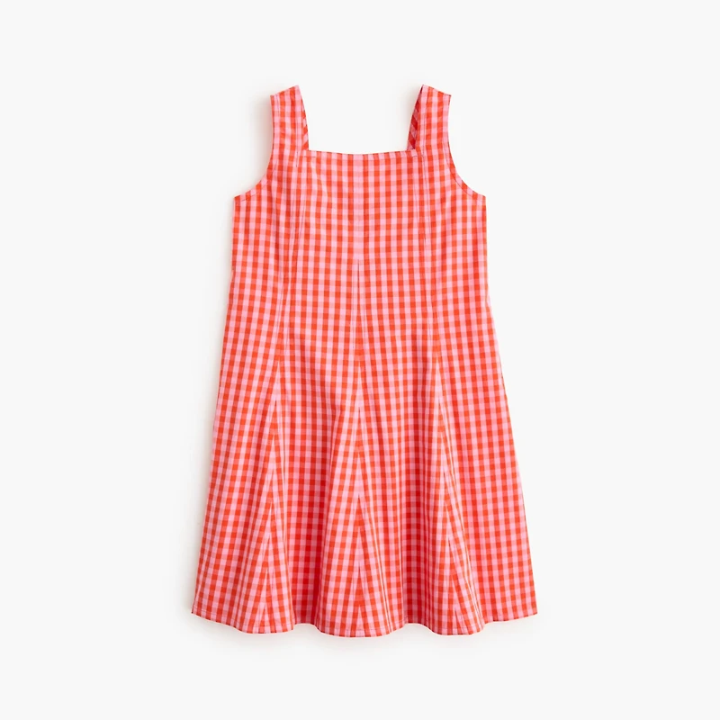 Girls' gingham mini dress