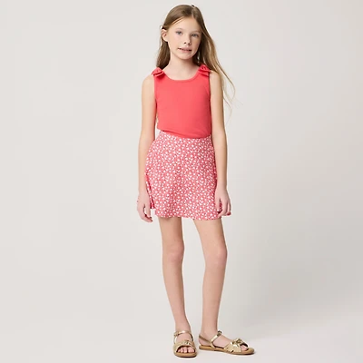 Girls' floral skort