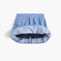 Girls' denim pull-on skater skort