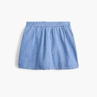 Girls' denim pull-on skater skort
