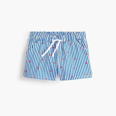 Girls' knit stars and stripes short