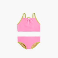 Girls' heart cutout two-piece bikini set