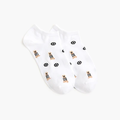 Soccer golden retriever ankle socks