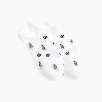 Soccer golden retriever ankle socks