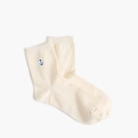 Anchor embroidered boot socks